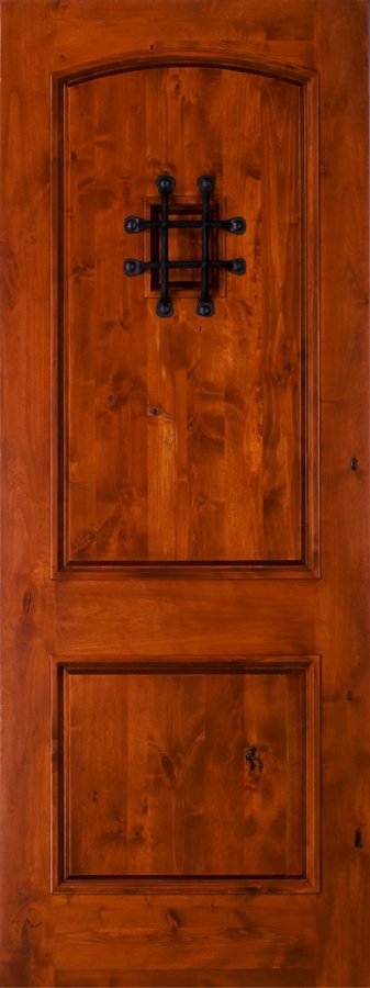 exterior knotty alder wood door